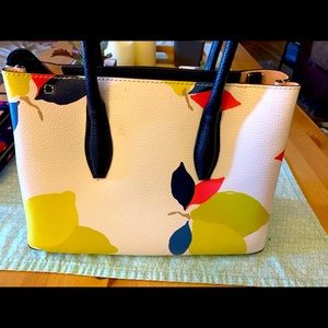 Kate Spade “Lemon Zest” small satchel with strap to use as a crossbody bag